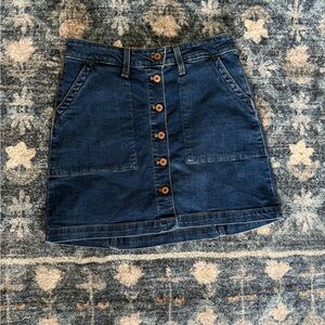 J. Crew Denim Button-Front Skirt